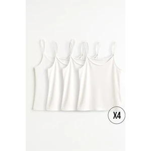 Kız Çocuk %100 Pamuk 4'lü Atlet (3-4 Yaş 8-9 Yaş)