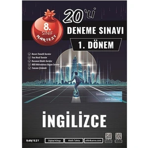 Nartest Yayınevi 8. Sınıf İngilizce 1. Dönem Mod 20 Deneme Nartest Yayınları