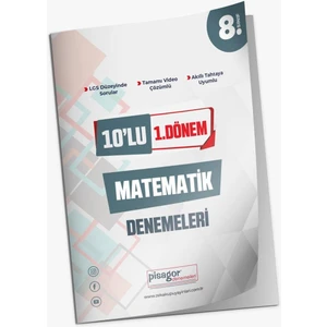 Pisagor Yayınları 8. Sınıf 10'lu 1. Dönem Matematik Denemeleri