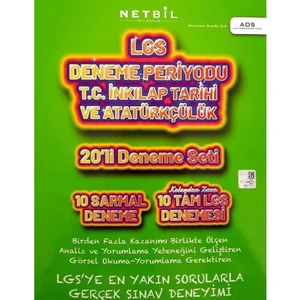 Netbil Yayınları 8. Sınıf LGS T.C. İnkılap Tarihi ve Atatürkçülük 20'li Deneme Seti Periyodu