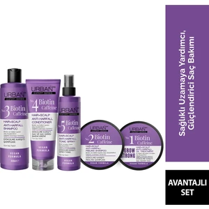 Urban Care Saç Bakım Şampuanı 350 ml +  Peeling Şampuan 200 ml +  Tonik 200 ml + Saç ve Saç Derisi Kremi 200 ml + Saç ve Saç Derisi Kremi 240 ml    5 ' Li Set