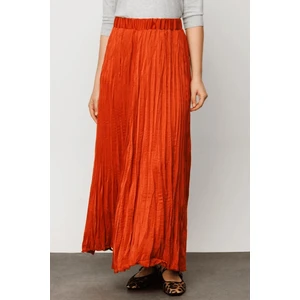 Kraşlı Bohem Etek 1398 - Turuncu