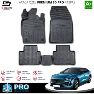 Meka Part Peugeot 408 3D Pro Havuzlu Paspas 2023 Üzeri A+ Kalite
