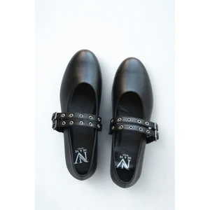 Siyah  Deri Kadın Babet