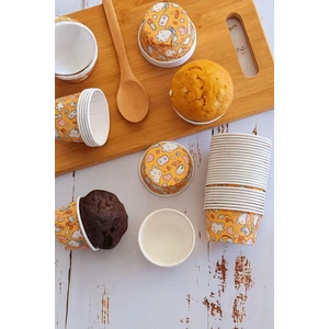 Sarı Tavşan Desenli Kek Kapsülü 50 Adet | Renkli Muffin Cupcake Kağıdı – 50X39 mm