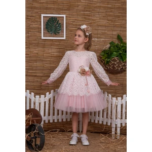 Dantelli ve Tüllü Elbise