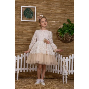 Dantelli ve Tüllü Elbise