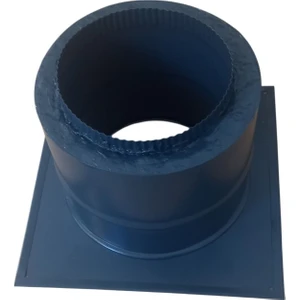Mat Antrasit Isı Yalıtımlı Yanmaz Tek Plakalı Boru Baca Çıkışı (Ağaç Ev, Konteyner İçin) 130 mm Çap
