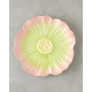 Flowerella Dolomite Servis Tabağı 26 cm Pembe - Yeşil