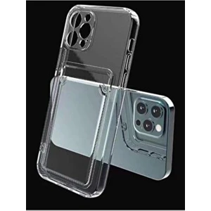 St Pazarlama Apple IPHONE 11 Promax 6.5 Kamera Korumalı Kartlıklı Şeffaf Kılıf