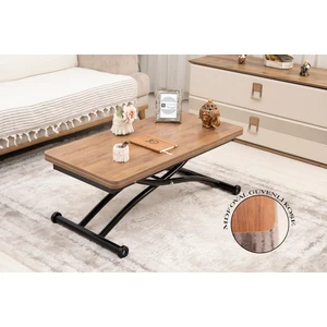 Sehpam Akıllı Akıllı Sehpa Mini Juppo Üst Tabla Mdf Oval Köşe Alt Ayak Siyah Dışa Kıvrım