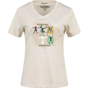 Alone Baskılı V Yaka Kadın T-Shirt 403