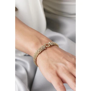 Fiyonk Kuyumculuk 14 Ayar Altın Kalın Örgü Bileklik