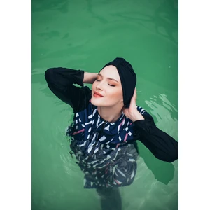 Electra Kadın Kısa Desenli Fermuarlı Tam Kapalı Tesettür Mayo 3'lu Set