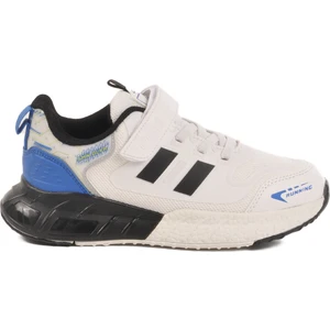 Beyaz Cırtlı Fileli Erkek Çocuk Spor Ayakkabı Ukon F