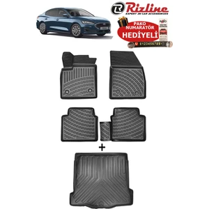 Ford Focus Sedan 2024 Sonrası Havuzlu Paspas ve Ince Stepneli Bagaj Havuzu Seti