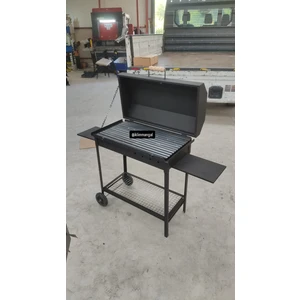 40x70 Demir Kapaklı Barbekü Yazlık Tipi Mangal Oluklu Izgara