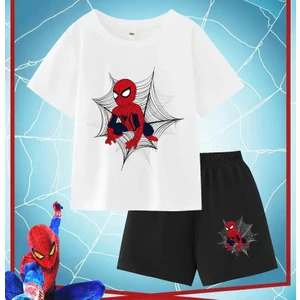 Erkek Çocuk Spiderman Temalı T-Shirt - Şort