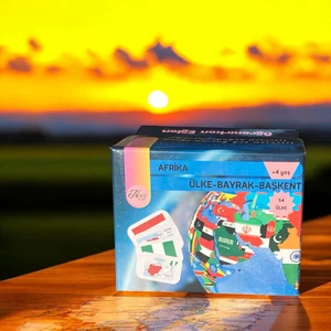 Novo Mundo Afrika Ülkeleri-Harita-Bayrak-Başkent Kartları