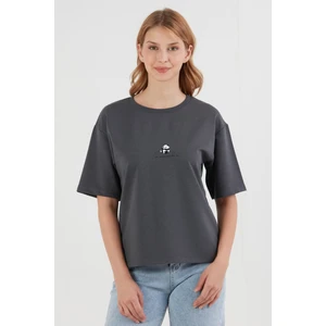 Panda Baskılı Oversize Tişört