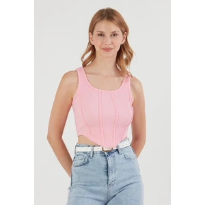 Fitilli Dikişli Crop Body