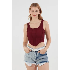 Fitilli Dikişli Crop Body