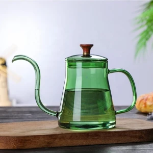 - Cam Borosilikat Kettle Ibrik 600 ml Ateşe Dayanıklı Şeffaf Pitcher
