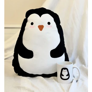 Tatlı Penguen Tasarımlı Kupa Ve Yastık Set