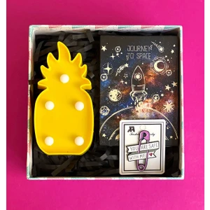 Ananas LED Lamba Rozet ve Space Roket Mini Fotoğraf Albümü