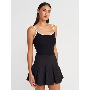 21128 Kontrast Şeritli Askılı Top-Siyah