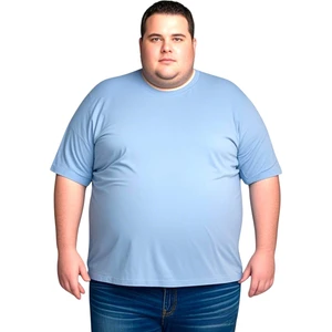 Erkek  Büyük Beden Geniş Kesim Bisiklet Yaka Kısa Kollu T-Shirt 9xl