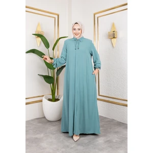 Salaş Kesim Aerobin Kumaş Ferace / Su Yeşili - F137