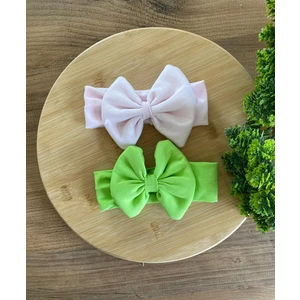 Bebeğin Için En Konforlu Bandana,2'li Set 0-2yaş Kız Bebek Penye Fiyonk Bandana