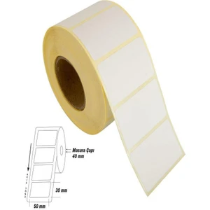 Termal Etiket Rulo 50X30MM 1000LI - 4 Adet