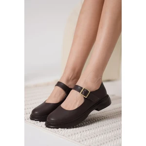 Clarissa Premium Acı Kahve Toka Detaylı Kadın Ayakkabı