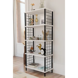 5 Raflı Telli Metal Kitaplık Salon,ofis,çalışma Odası Modern Düzenleyici Çevir Tak Kolay Kurulum Raf