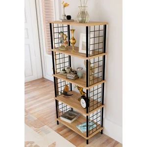 5 Raflı Telli Metal Kitaplık Salon,ofis,çalışma Odası Modern Düzenleyici Çevir Tak Kolay Kurulum Raf