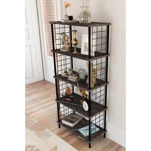 5 Raflı Telli Metal Kitaplık Salon,ofis,çalışma Odası Modern Düzenleyici Çevir Tak Kolay Kurulum Raf