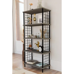 5 Raflı Telli Metal Kitaplık Salon,ofis,çalışma Odası Modern Düzenleyici Çevir Tak Kolay Kurulum Raf