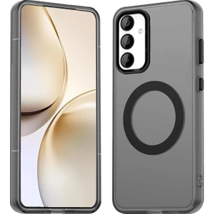 Samsung Galaxy A35 Kılıf Kamera Çıkıntılı Mat Magsafe Şarj Özellikli Kenarları Renkli Şeffaf Premium Sert Kapak