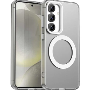 Samsung Galaxy S25 Plus Kılıf Kamera Çıkıntılı Mat Magsafe Şarj Özellikli Kenarları Renkli Şeffaf Premium Sert Kapak