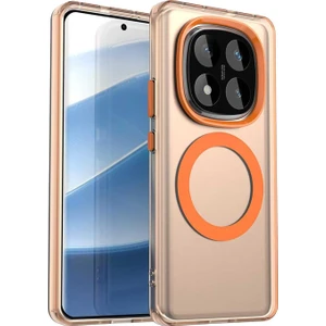 Xiaomi Redmi Note 14 Pro 4g Kılıf Kamera Çıkıntılı Mat Magsafe Şarj Özellikli Kenarları Renkli Sert Kapak