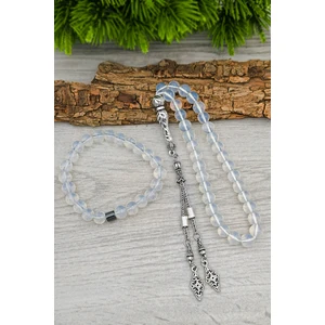 Opal Ay Taşı Bileklik ve Tesbih Erkek Doğal Taş Set 8 mm BT037