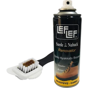 Leflef Süet, Nubuk Sprey Boya + 4 Yönlü Süet Nubuk Fırçası