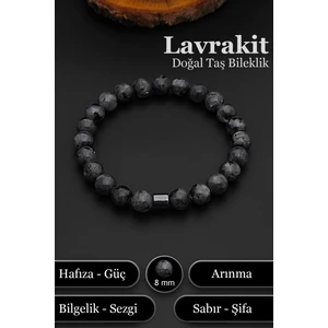 Erkek Doğal Taş Bileklik Lavrakit Bileklik Kadın 8 mm BT039