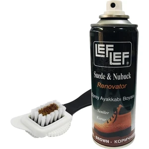 Leflef Süet, Nubuk Sprey Boya + 4 Yönlü Süet Nubuk Fırçası