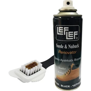 Leflef Süet, Nubuk Sprey Boya + 4 Yönlü Süet Nubuk Fırçası