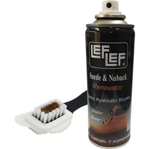 Leflef Süet, Nubuk Sprey Boya + 4 Yönlü Süet Nubuk Fırçası