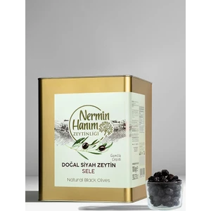 Nermin Hanım Zeytinliği Gemlik Siyah Zeytin Yağlı Salamura (10 Kg)