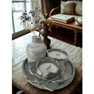 Crafts Tasarım 4 Lü Dekoratif Mum Seti Renkli